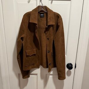 Zara brown like-Suede Jacket